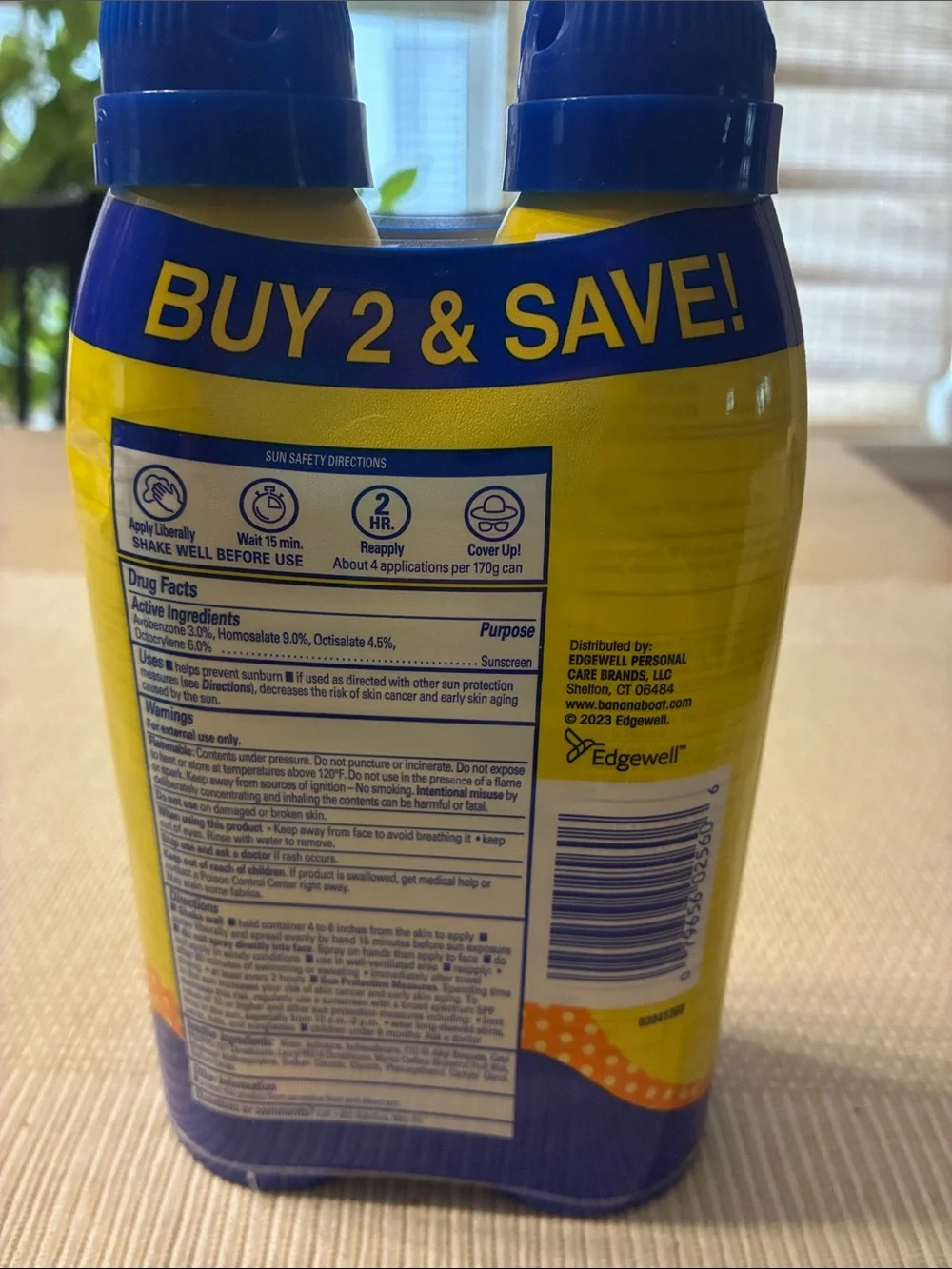 Banana Boat Kids Sport Sunscreen Spray SPF 50+ -2 pack